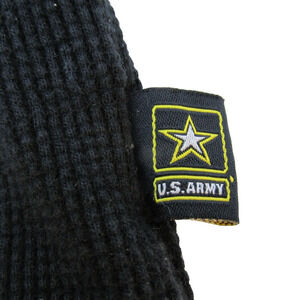 US. MILITARY ISSUE Black Undershirt Placket Type WAFFLE KNIT SPECIAL SHIRT LARGE